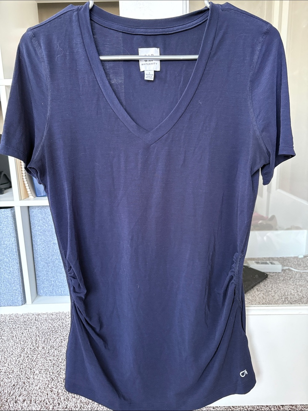 Gap-fit Maternity Navy V-Neck Short Sleeve Top